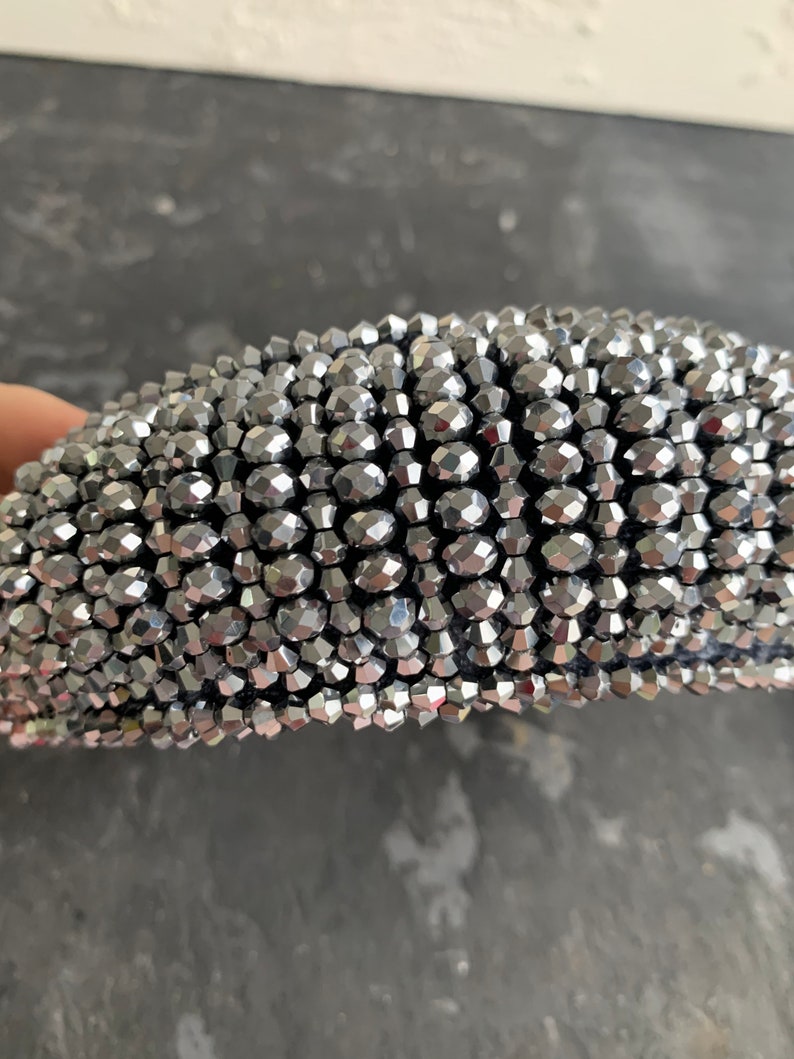 Crystal Headband, Rhinestone Headband, Crystal Headpiece, Crystal Headband For Woman, Crystal Hair Band, Gray Headband, Wide Headband, Crown image 6