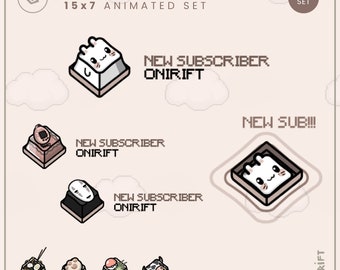 15x Animated Stream ALERTS - Cosy & Cute KeyCaps Set - Fantasy Keyboard Caps, Animated Key Cap - Twitch, Youtube, Facebook Live, Kick Alerts