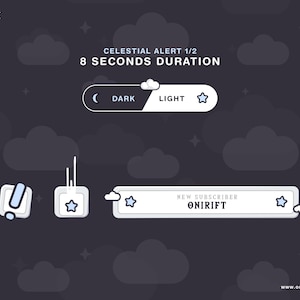 Celestial Twitch Alerts for Your Twitch / Youtube / Kick Channel, Moon ...