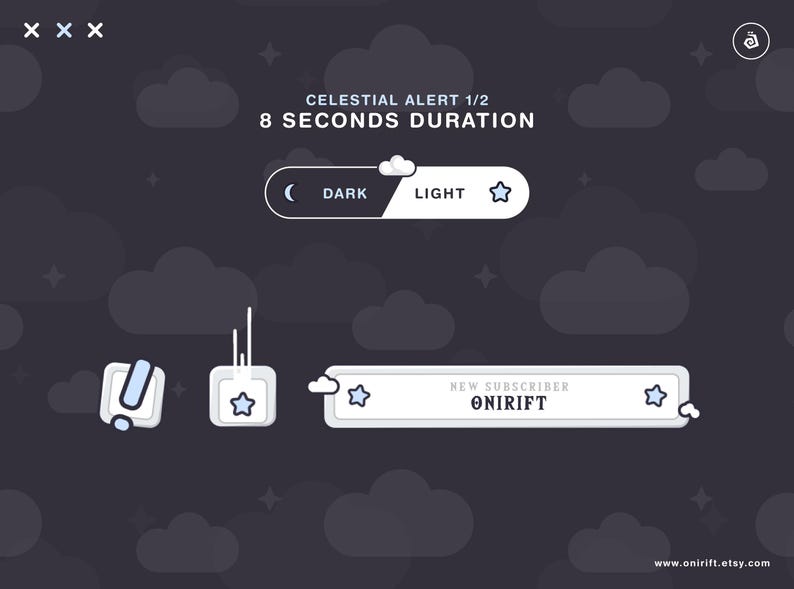 Celestial Twitch Alerts for Your Twitch / Youtube / Kick Channel, Moon ...