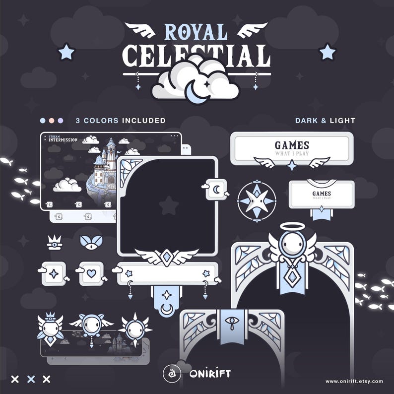 Royal Celestial Stream package - Ethereal & Angelic vibes - Pastel Blue
