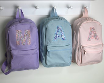 Children’s Liberty of London Initial Backpack / Kids Personalised Backpack / Nursery Bag / School Bag / Birthday Gift