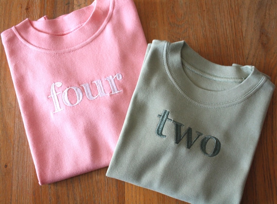 Embroidered Birthday T-Shirt: Personalised Kids Party Outfit