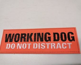 Two embroidered patches 16x5 cm WORKING DOG - do not distract for K9-Harness