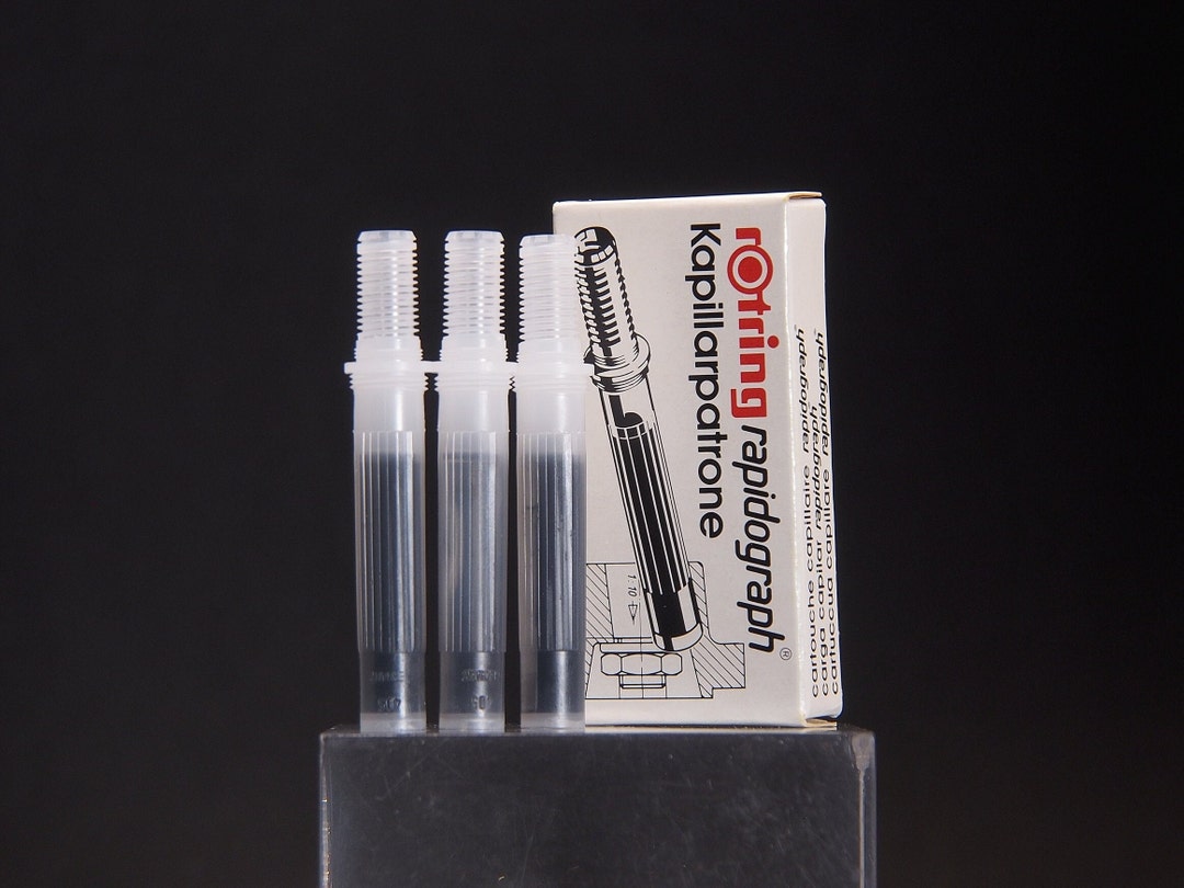 Rotring Rapidograph Capillary Cartridges 3x Black Etsy