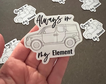 HONDA Element Aufkleber | Minimalistischer Line Art Vinyl Aufkleber