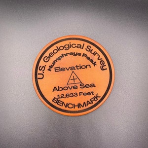 USGS benchmarkers | Leather Coasters | US Highpoints Coaster