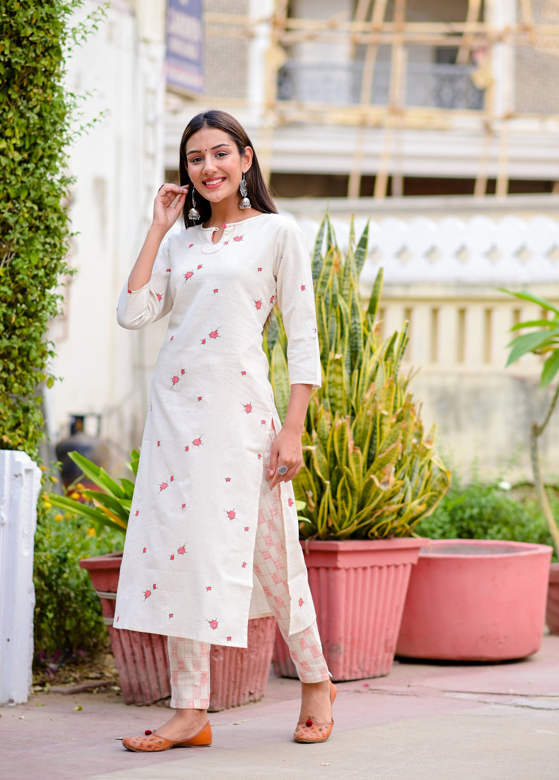 Off White Kurta Etsy