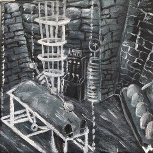 Frankenstein&#39;s Lab Schilderij