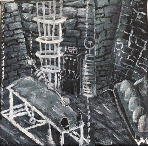 Frankensteins Lab Painting Etsy