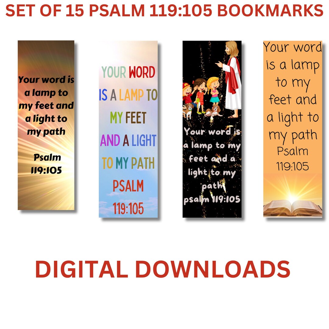 Set Of 15 Bible Verse Printable Bookmark For Young People Psalm 119 Vs set-of-15-bible-verse-printable-bookmark-for-young-people-psalm-119-vs