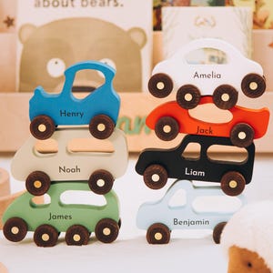 Build Your Own Personalized Car Set. Montessori Cars. Wooden Cars For Toddlers. Sensory Toys. First Birthday Gift. Custom Baby Keepsake.