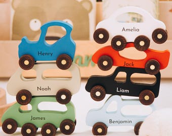 Build Your Own Personalized Car Set. Montessori Cars. Wooden Cars For Toddlers. Sensory Toys. First Birthday Gift. Custom Baby Keepsake.