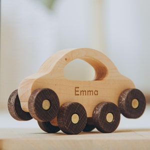 Pusher Toy Custom Gift For Kids Wooden UFO Name Cars Cars 1st Birthday Boy Gift Alien Toys Sensory Montessori Toy For Toddlers Flying Saucer