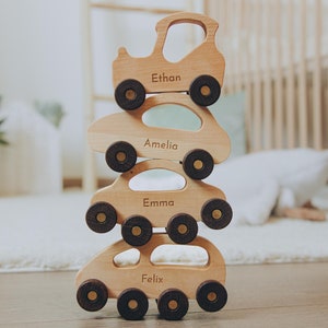 1-st Birthday Gift. Unique Pusher Cars With Names. Baptism Boy Gifts. Montessori Kids Toys. Sensory Toys For Toddlers. First Christmas Gift.