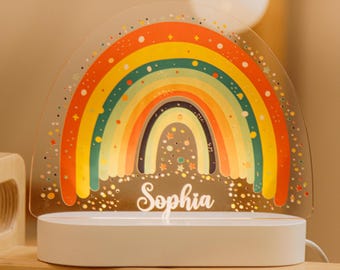 Colorful Baby Night Light. Baby Birthday Gift. 9 Rainbow Night Light Designs. Personalized Watercolor Night Light. Baby&#39;s Room Nursery Decor
