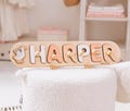 Pink Name Puzzle / Cute Baby Girl Gift / Montessori Puzzle For Toddlers / 1st Birthday Girl / Custom Baby Shower Gift / First Christmas Gift product logo