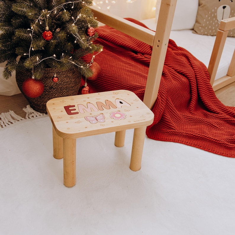 Name Hocker von Space Chris, Montessori Helfer für Kinder, Geschenk zum 1 Bild 11