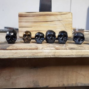 Hand forged steel skull each one is unique!