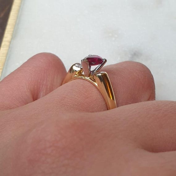 Unique 18ct Ruby and Diamond Ring - image 4