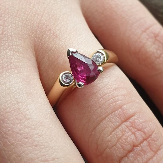 Unique 18ct Ruby and Diamond Ring - image 1
