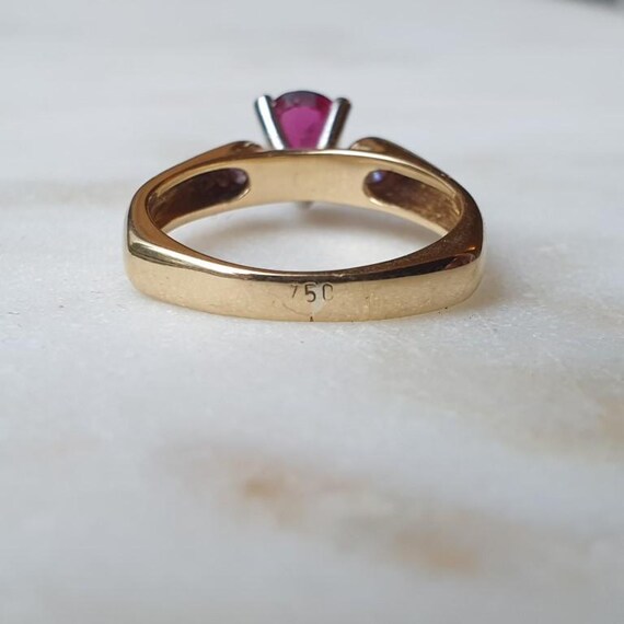 Unique 18ct Ruby and Diamond Ring - image 5