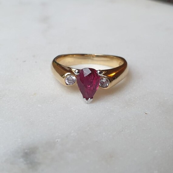 Unique 18ct Ruby and Diamond Ring - image 7