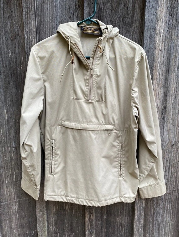 VTG Eddie Bauer Khaki Beige Pullover Jacket Parka