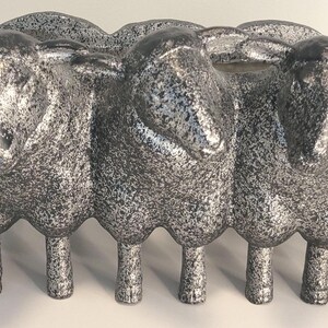Vintage Sheep Planter Rustic Farmhouse Decor Long Flock Nursery Decor Centerpiece Gift