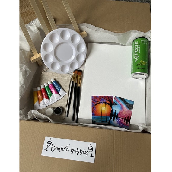 Sip N Paint for One Date Night Art Kit Gift for Couples