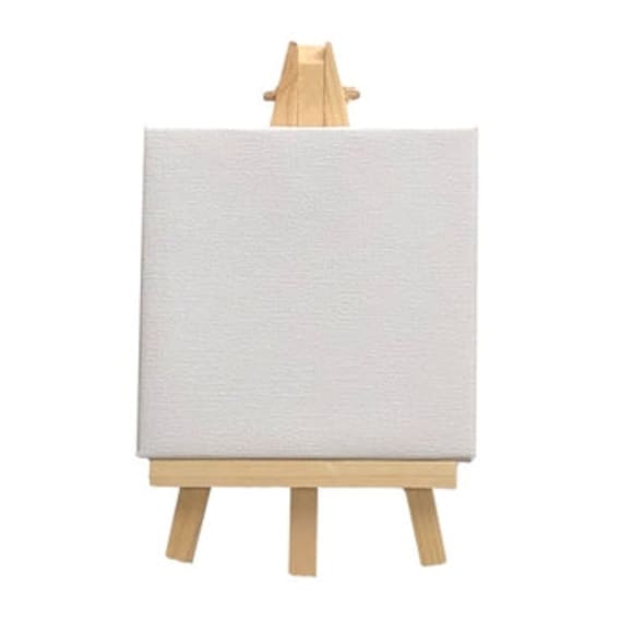 Artist Blank Stretch Canvas 9 X 12 Stretched Artist Canvas and Easel Wood  Crafts Painting Good for Acrylic Sold Together and Separate 