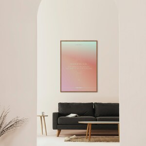 Impresión de arte/Póster/Postal: minimalista, colorido, naranja, rosa, turquesa, Diosa Sol, Diosa Sol, Alma, diseño gráfico
