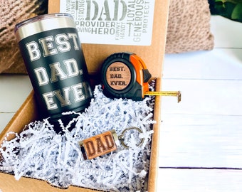 father in law gift, step dad gift, personalized tape measure, bonus dad gift, travel coffee mug