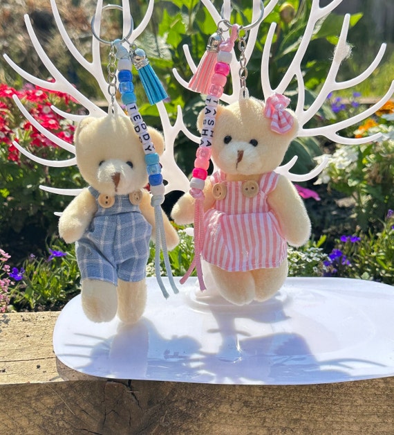Personalised teddy bear keyring outlet