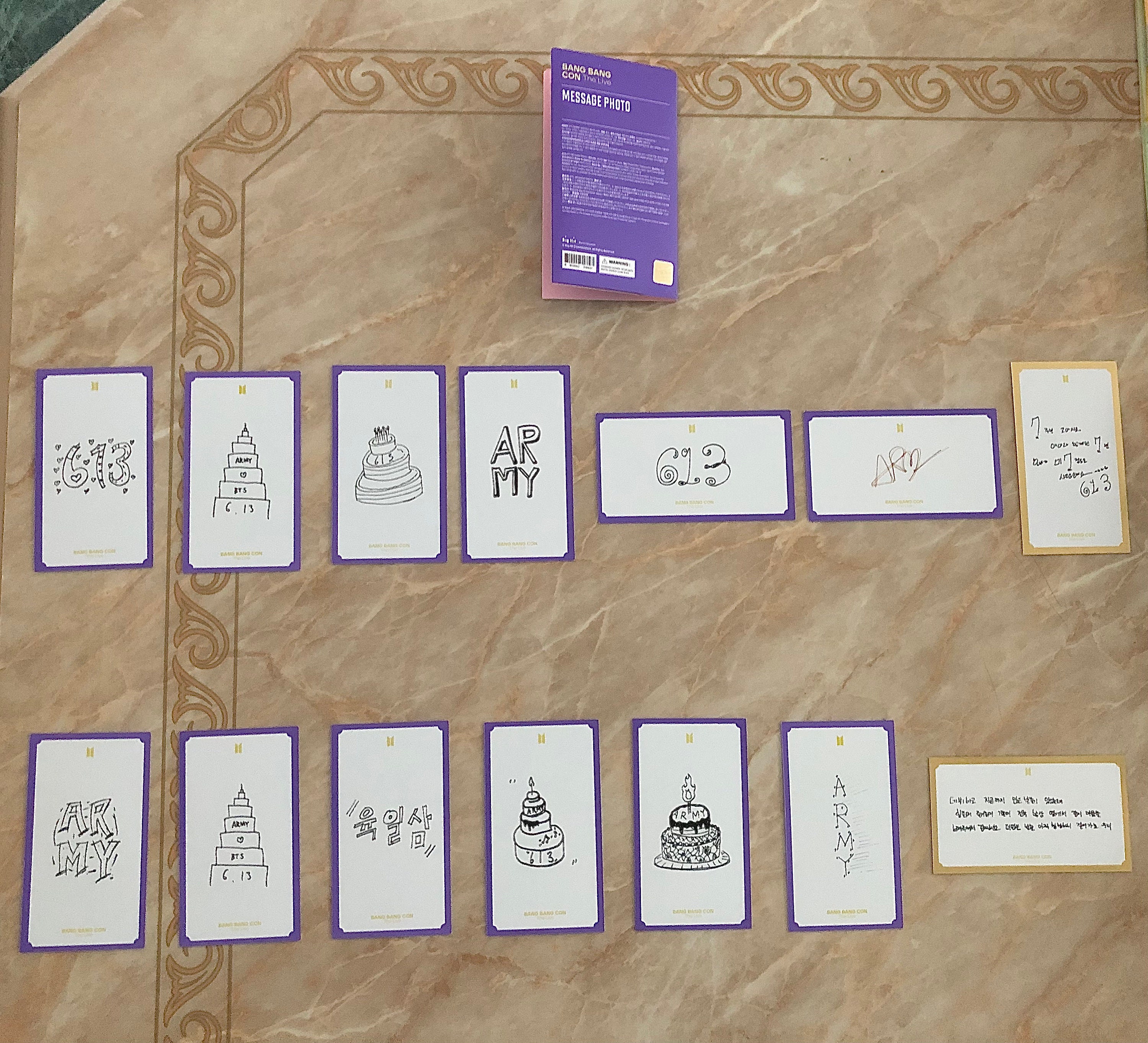 BTS Official BANGBANGCON: the Live Message Photo-cards (individual