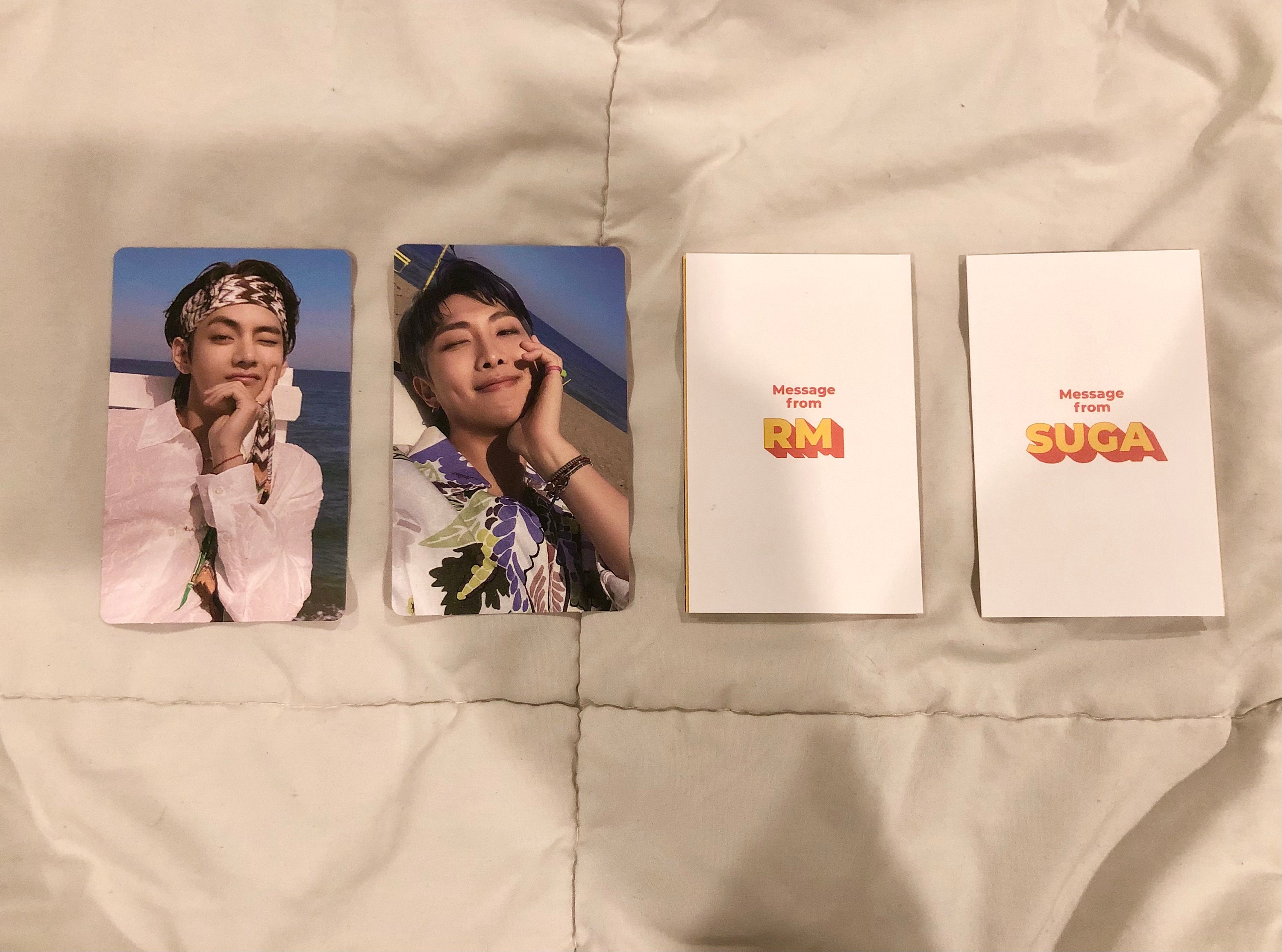 BTS Official Photo Cards and Message Cards From the Butter