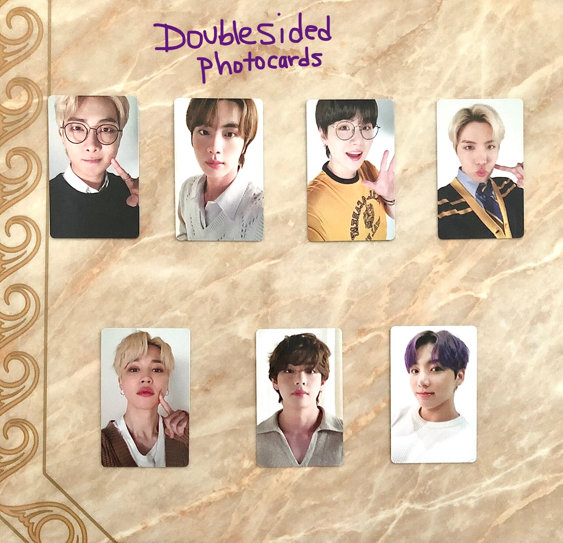BTS OFFICIAL Double-sided Photo-cards From the Deco Kit (sold