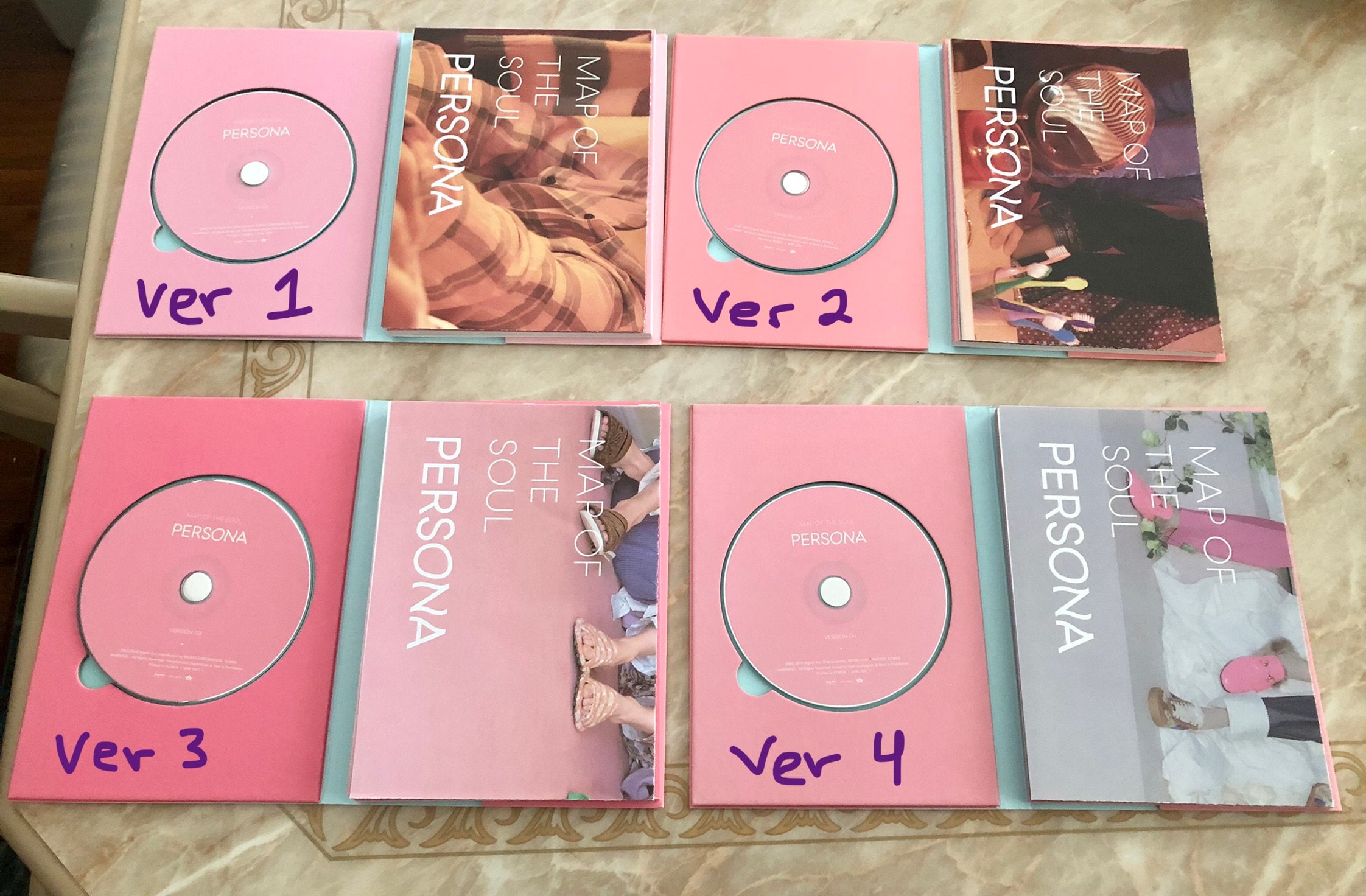 BTS Official Persona Album All Versions (no Photocard or