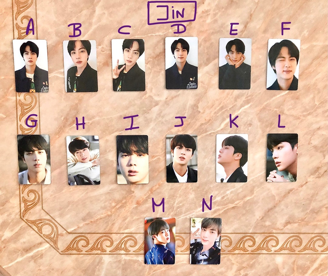 BTS OFFICIAL DICON Jin Photo-cards (sold Individually) - Etsy