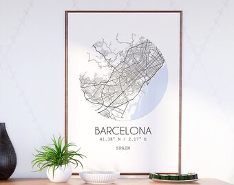 Stampa mappa città personalizzata, mappa stradale personalizzata (download digitale)