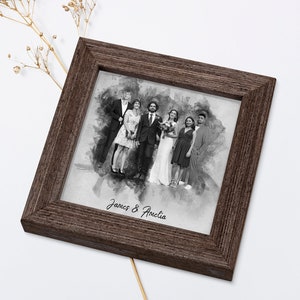 Add deceased someone to photo - Custom gift and memorial - Deceased loved one gift - Add Person to Photo - Combine Photos - Gift for Dad Mom