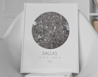 Personalized City Map Print, Custom Location Art (Digital Download)