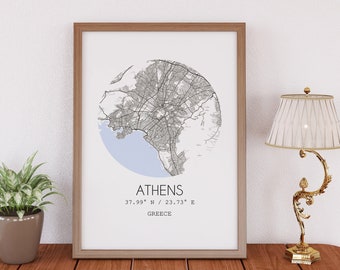 Stampa mappa città personalizzata, mappa stradale personalizzata (download digitale)