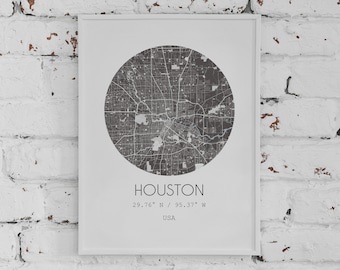 Custom City Map Print, Personalized Location, Wall Art (Digital Download)