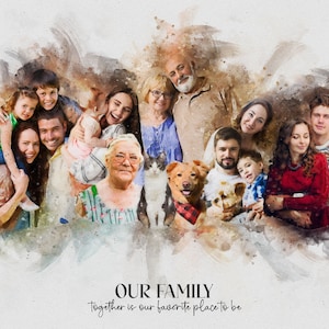 Add deceased someone to photo - Custom gift and memorial-Add Person to Photo - Combine Photos - Family Portrait From Merging Multiple Photos