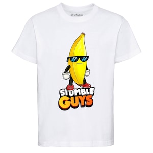 T-shirt game Stumble Guys Skin BANANA GUY t-shirt boy and girl 100% Cotton