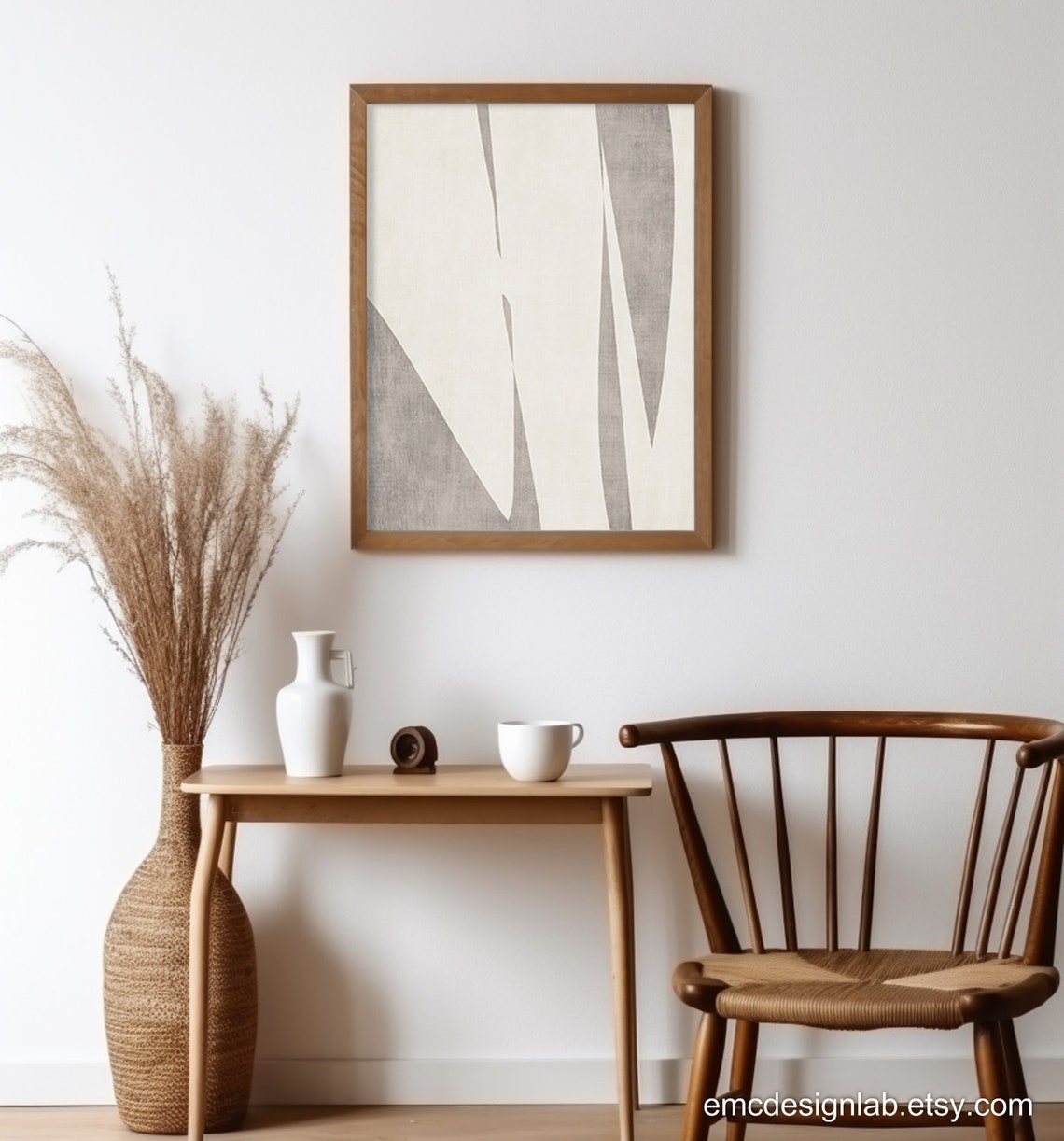 Living Room Minimalist Neutral Print, Bedroom Neutral Wall Art, Modern ...