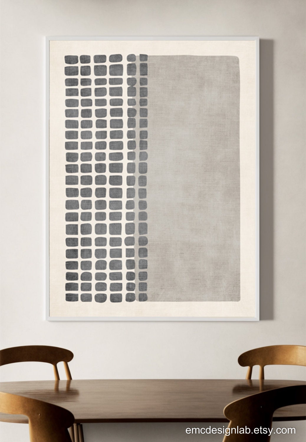 Beige Greige Abstract Minimalist Design Art Print / Neutral Modern ...