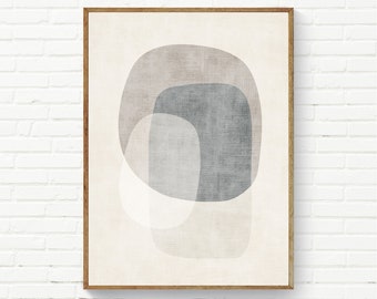 Modern Abstract Bedroom Wall Art, Neutral Colors Prints, Interior Design Modern Trendy Wall Art