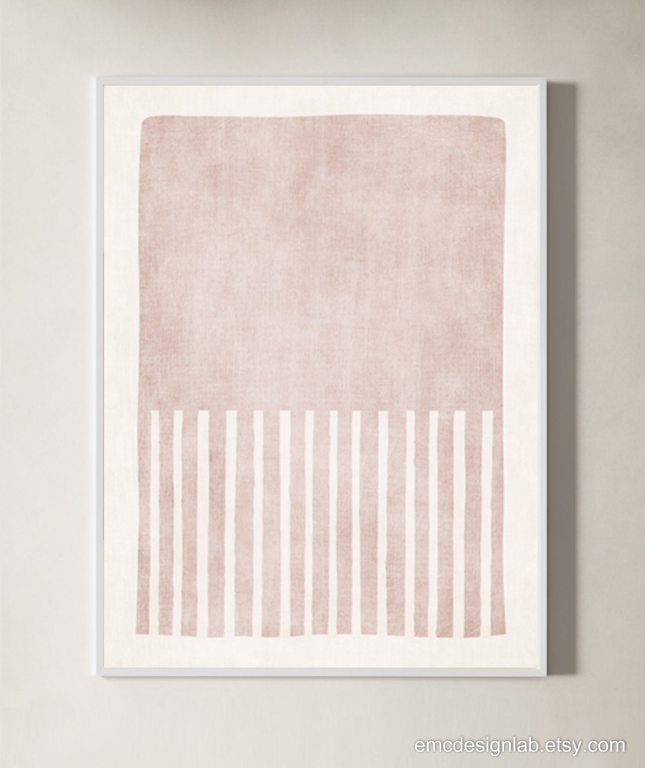 Neutral Colorblocked Set Blush Pink Minimalist Art Set Print Neutral Color Block White Pink ...